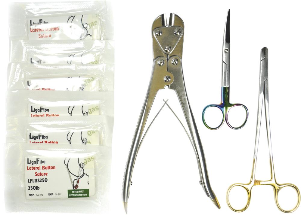 LigaFiba-Set/Standard, mit Titan-Knopf + Crimp (LFLBSSTARTERTI)