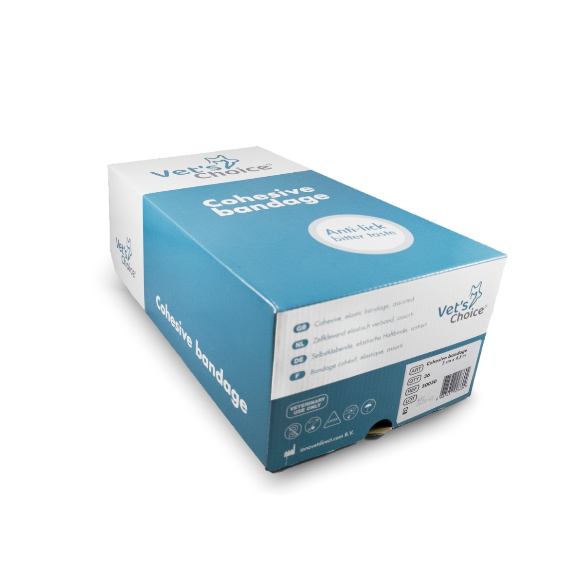 Elastische Kohäsivbinden (5 cm x 4,5 m), sortiment 36 Stück | Vet's Choice®