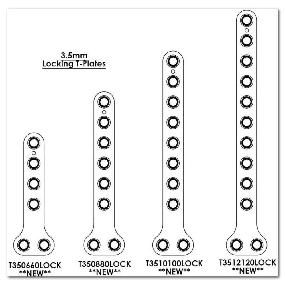 3,5 T-Platte, 8 Loch, 80 mm lang (T350880LOCK)