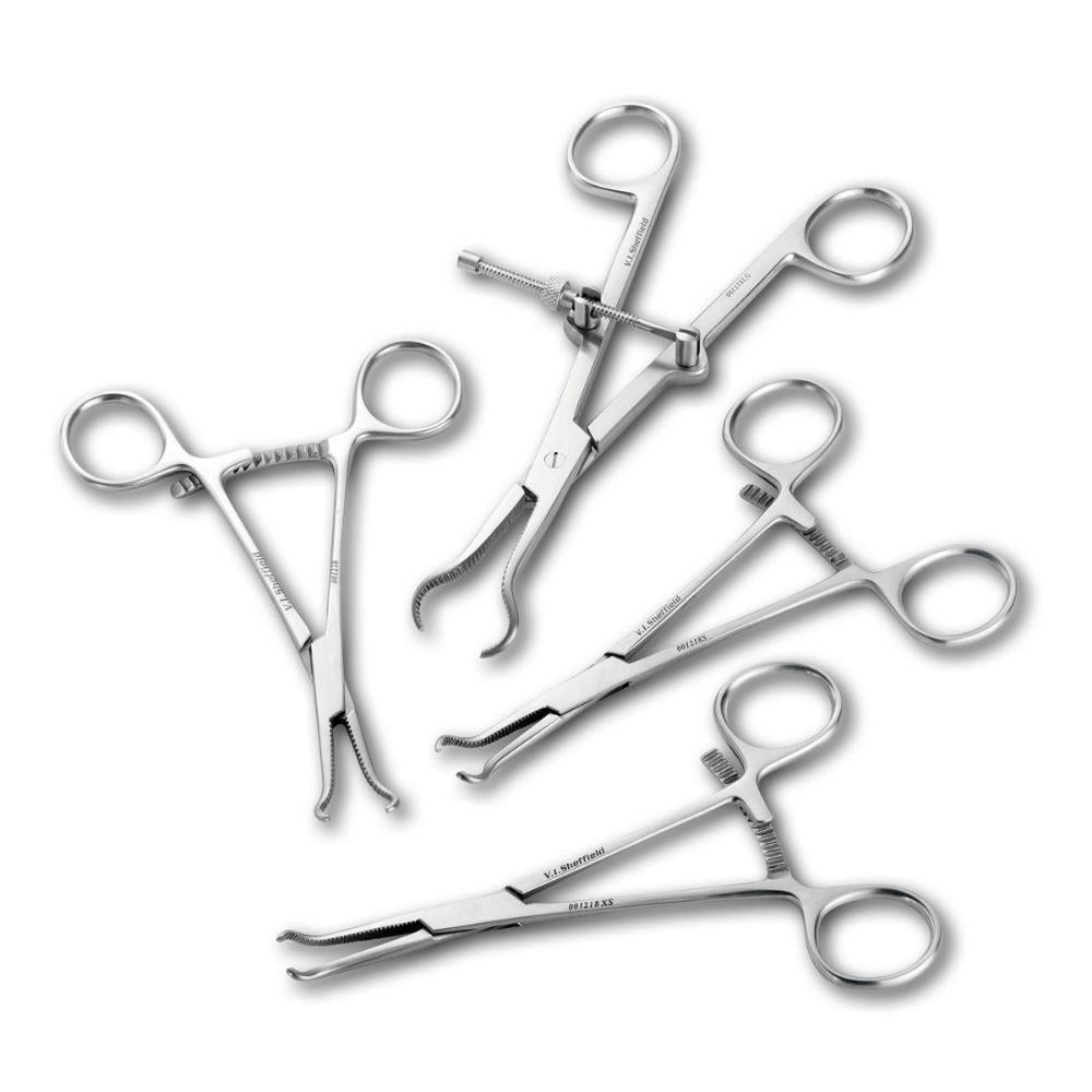 Knochenfasszange, gezahnt, Weite 3 mm, 140 mm (001218XS)