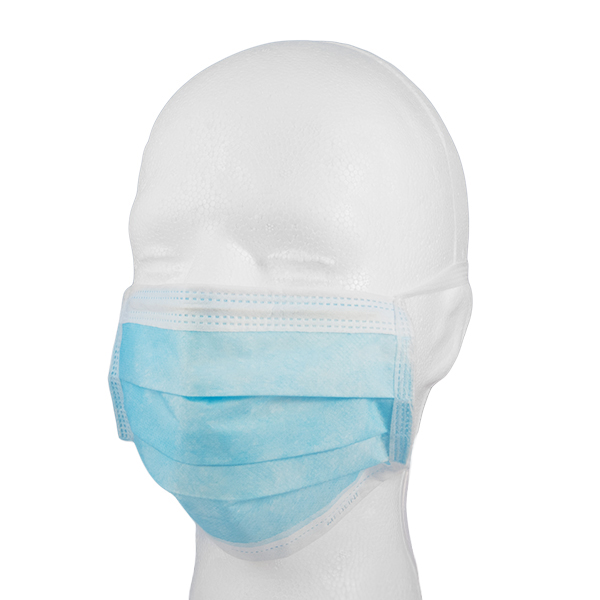 OP-Mundschutz, 3-lagig, zum Binden blau 50 Stück Medline