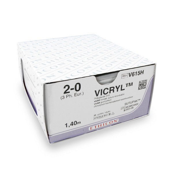 Nahtmaterial Vicryl Plus (V615H, 2-0, Sutupak) 36 Stück | Ethicon