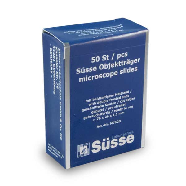 Objektträger (76 x 26 mm) mit Mattrand, 5 x 50 Stück (150 Stück)