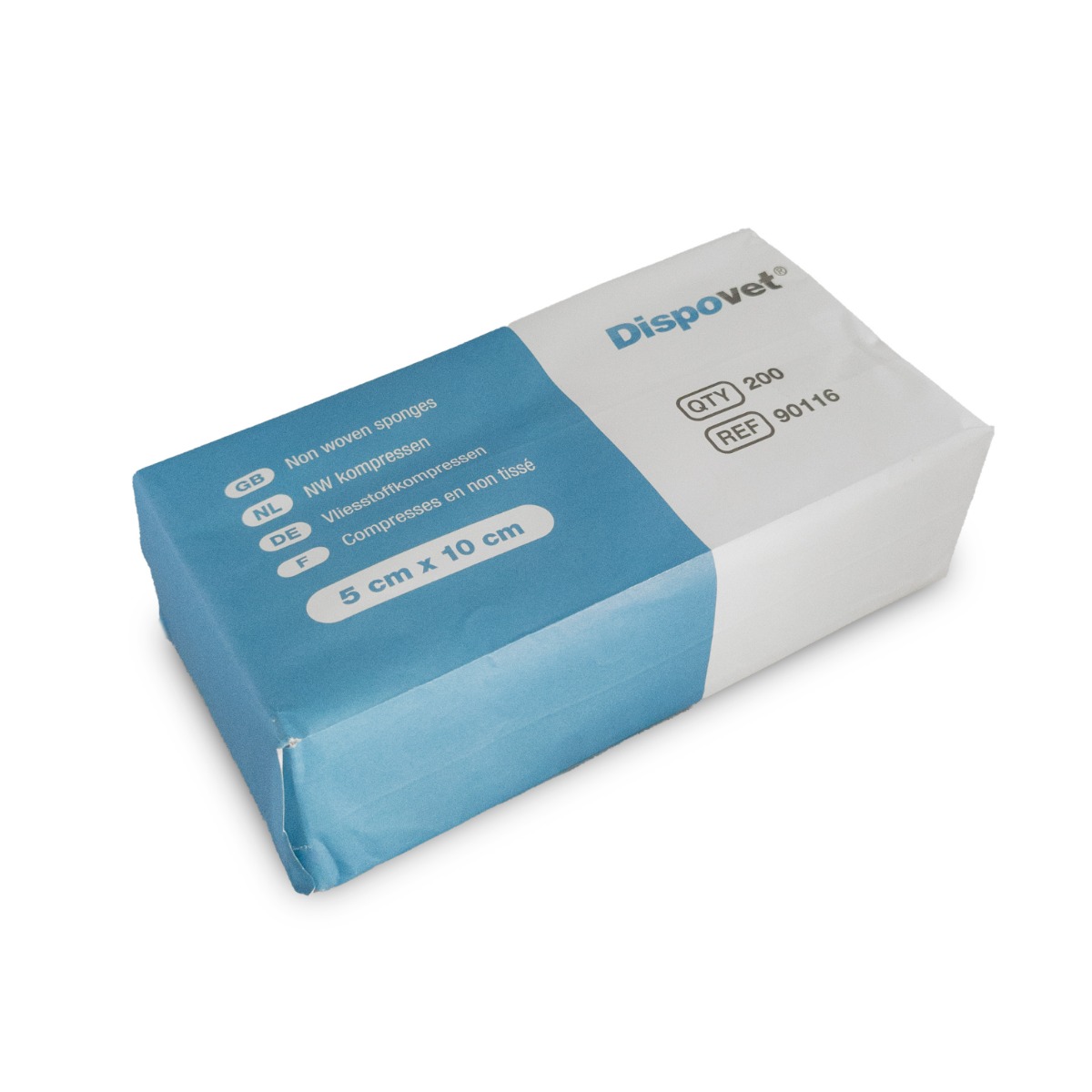 Mullkompressen, unsteril (5x10cm, 4 lagig) 200 Stück| Dispovet®