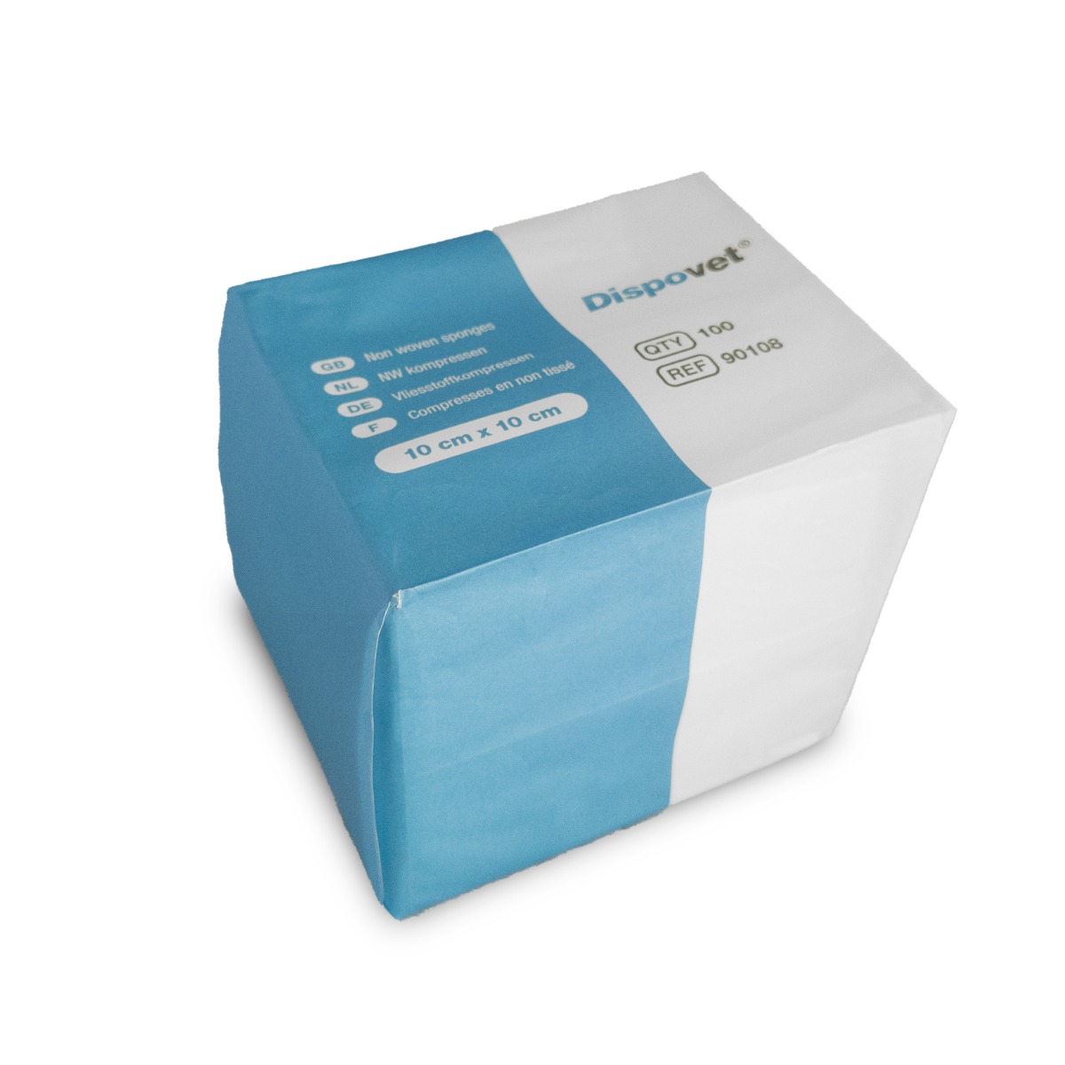 Mullkompressen, unsteril (10cm x 10cm) 100 Stück | Dispovet®