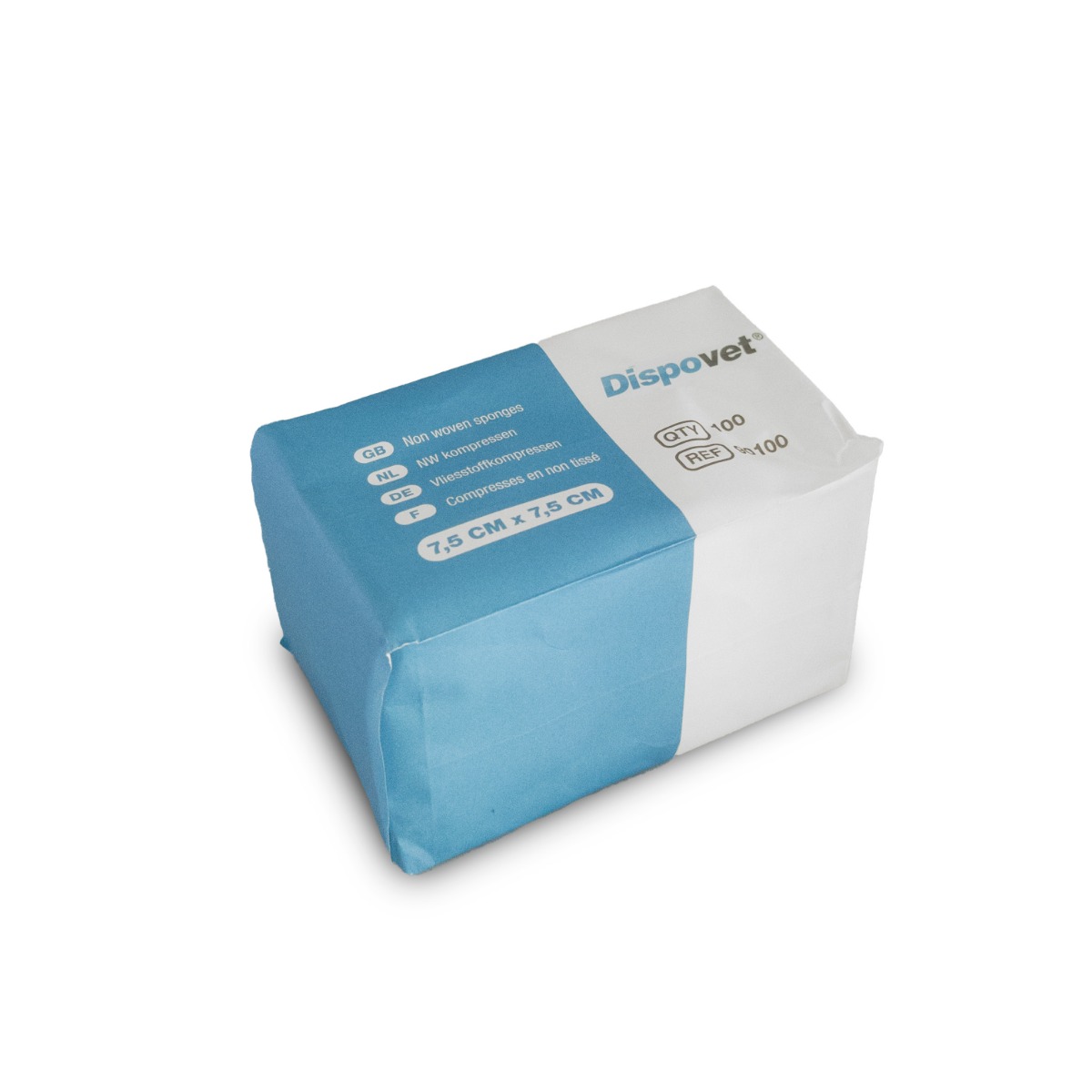 Dispovet® Mullkompressen, unsteril, 7,5 x7,5 cm, 100 Stück