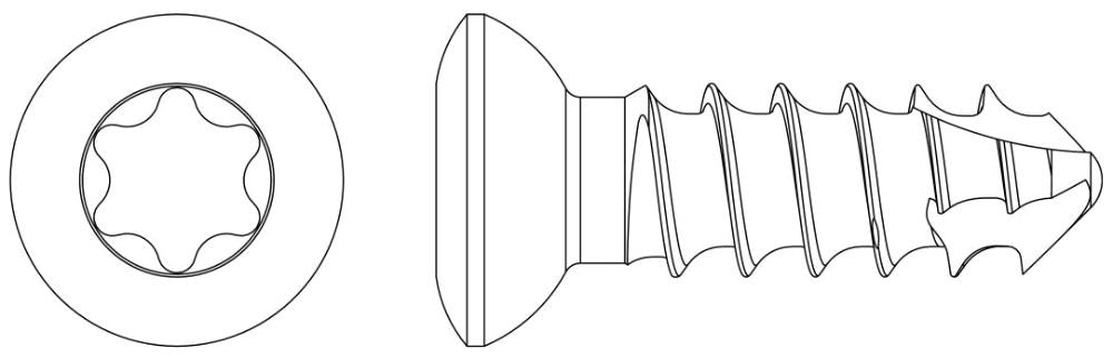 3,5mm Kortikalisschraube selbstschn., Star-Kopf, 11mm lang (SDCS3511)