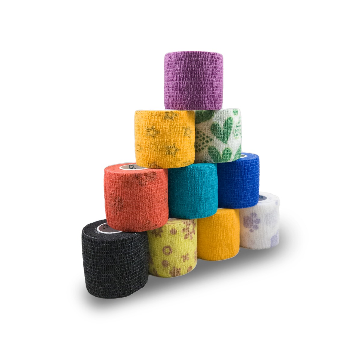 Elastische Kohäsivbinden (5 cm x 4,5 m), sortiment 36 Stück | Vet's Choice®