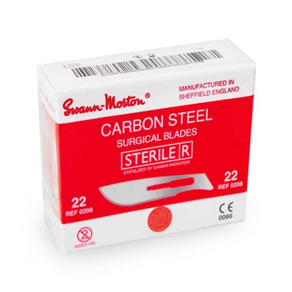 Chirurgische Klingen (Nr. 22) 100 Stk Swann Morton