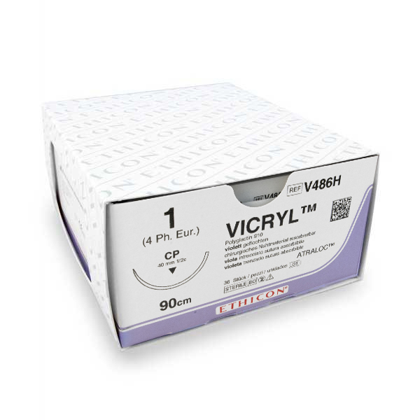 Nahtmaterial Vicryl Plus (1, 90 cm, CP, J486H) 36 Stück | Ethicon