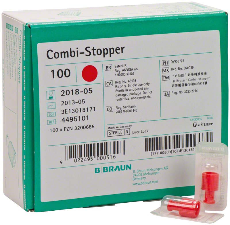 Combi Stopper Verschlusskonen, 100 Stk, rot