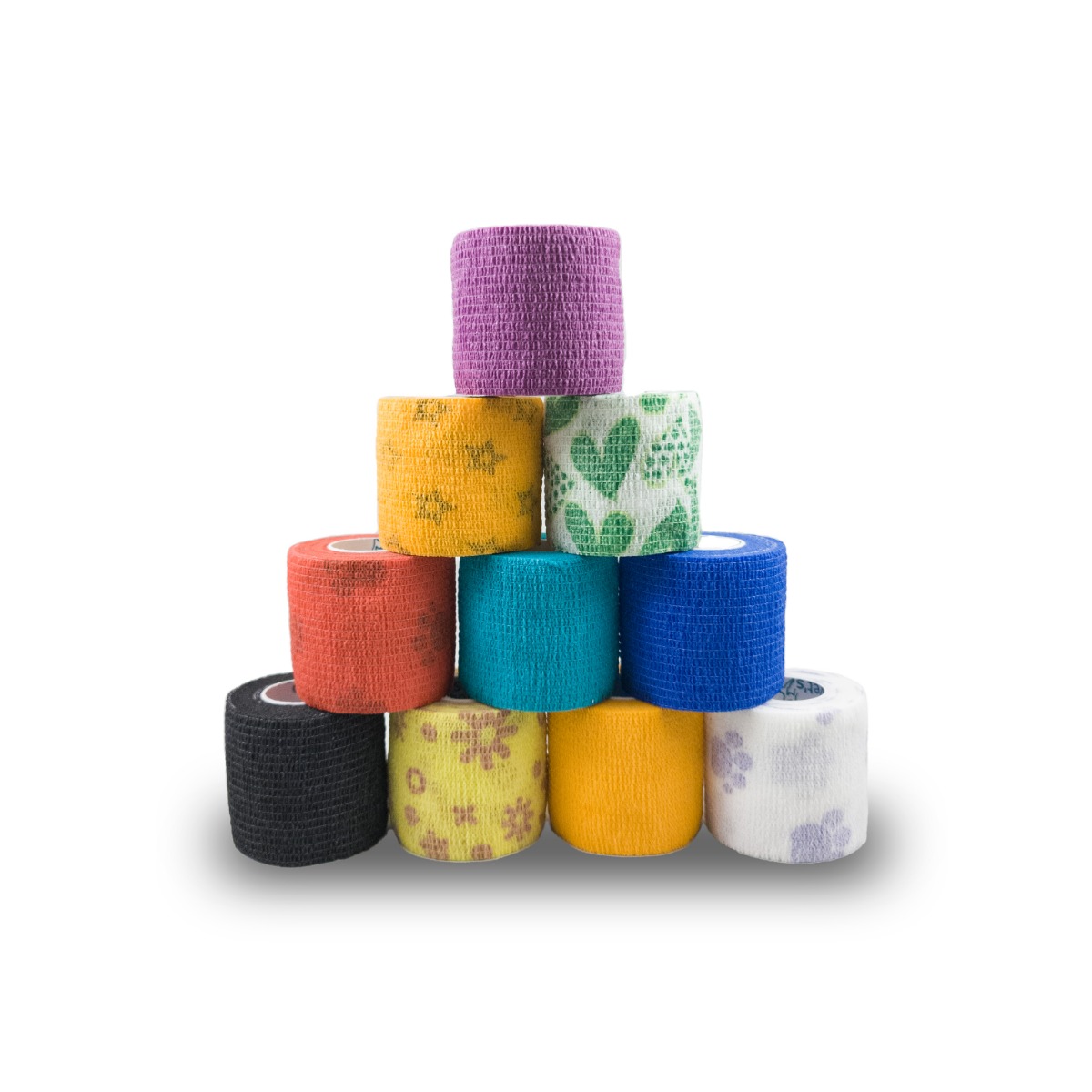 Elastische Kohäsivbinden (5 cm x 4,5 m), sortiment 36 Stück | Vet's Choice®
