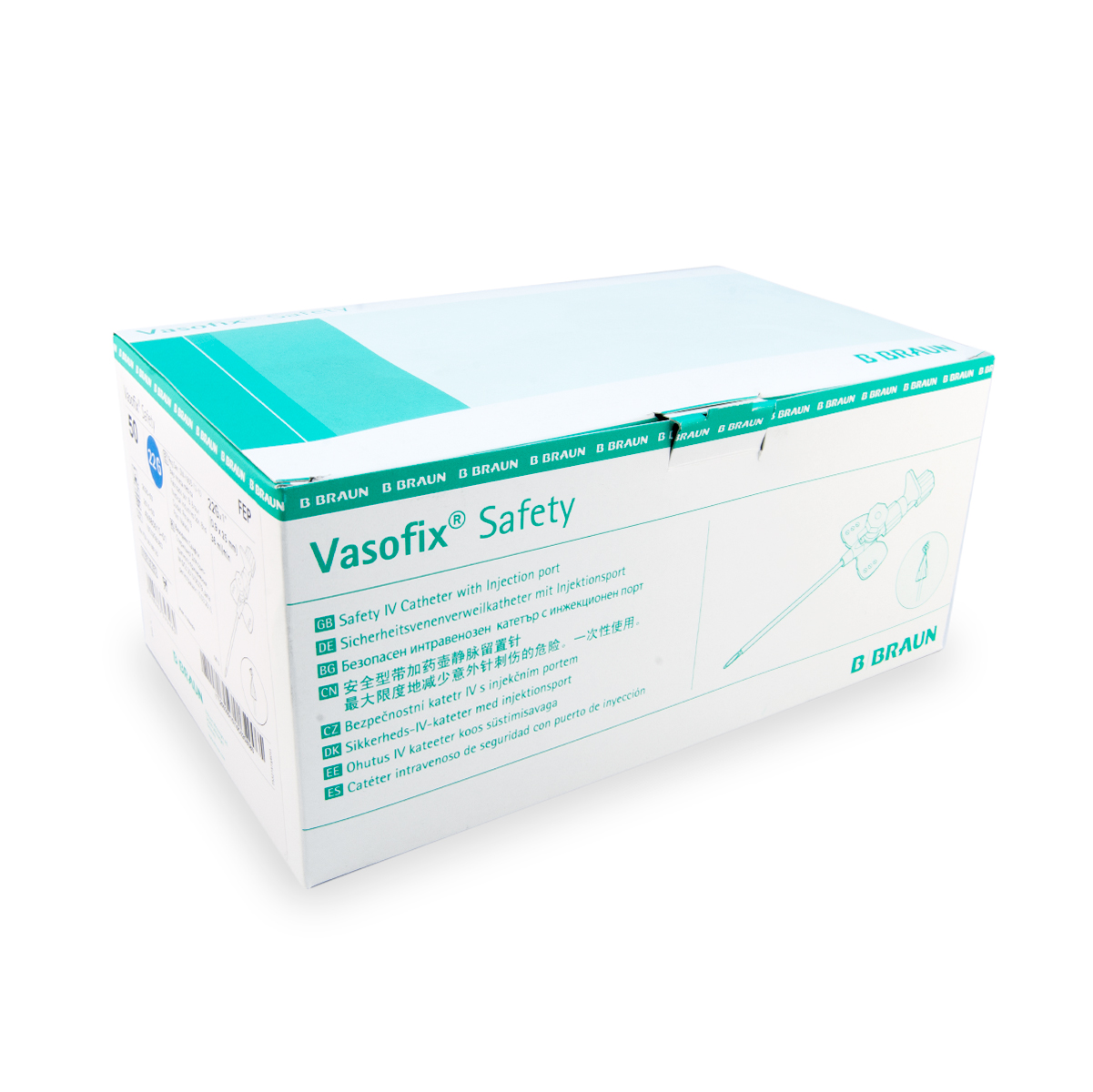 Venenverweilkanülen Vasofix® Safety (22G, 0,9 x 25 mm, blau) 50 Stück | Bbraun