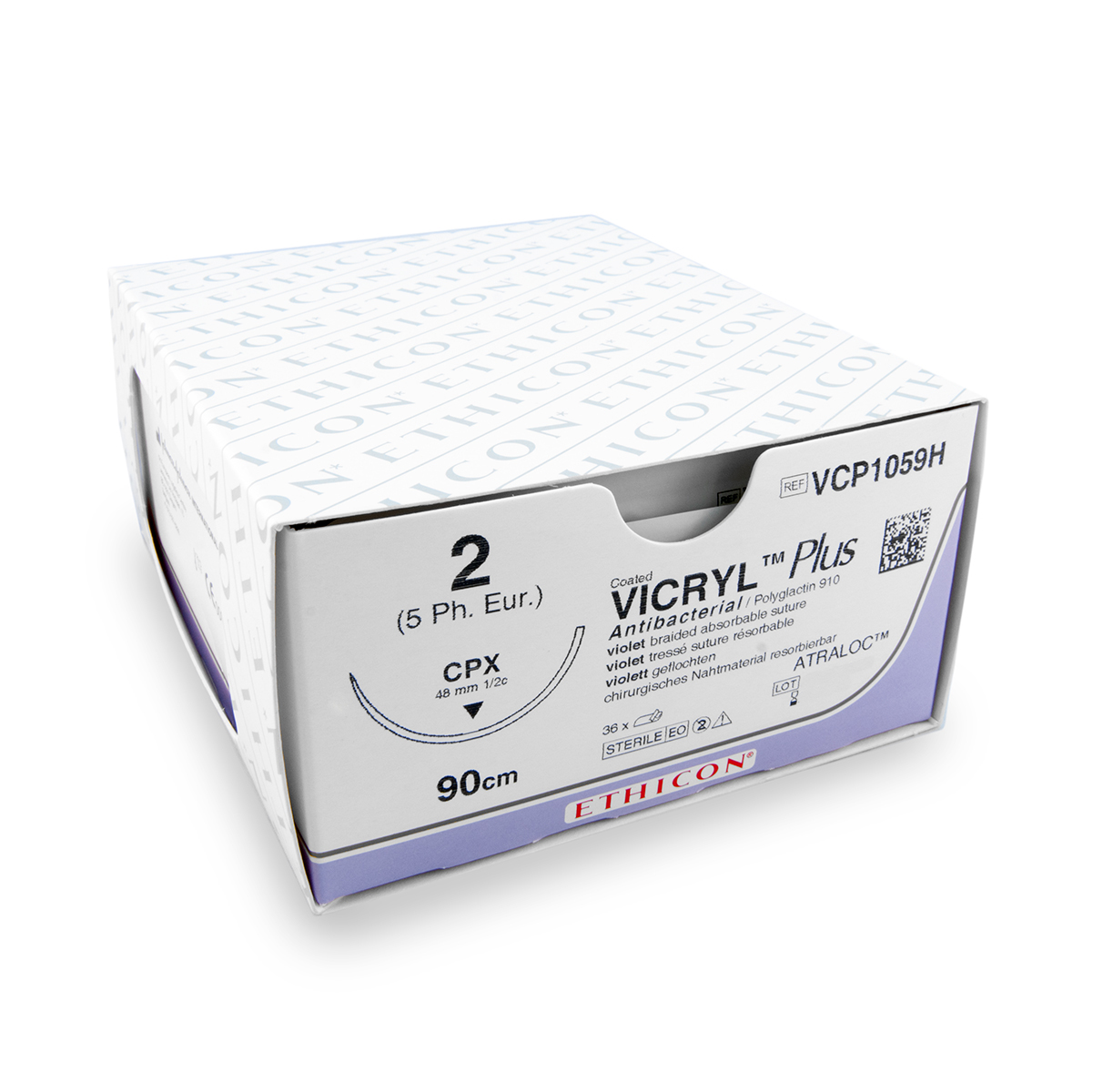 Nahtmaterial Vicryl Plus (VCP1059H, 90 cm) 36 Stück | Ethicon